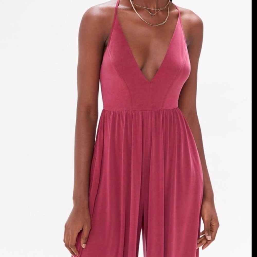 Urban Outfitters V Neck Flowy Jumpsuit